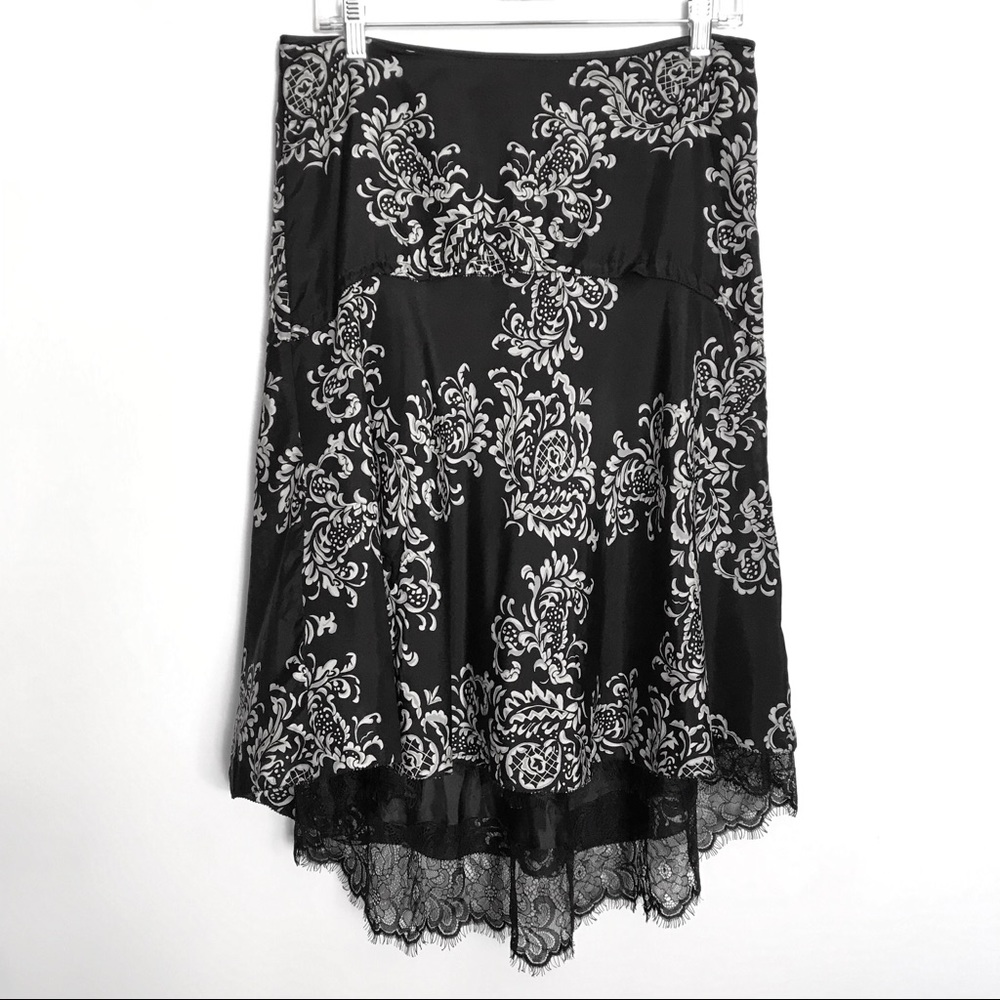 WHBM High-Low Style Skirt 100%Silk Size 6     218